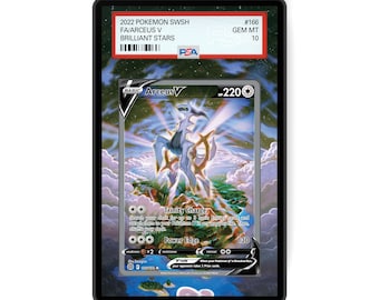 Arceus V 166/172 - PSA Size Graded Card Case Extended Artwork Display with GradeGuardian Protection
