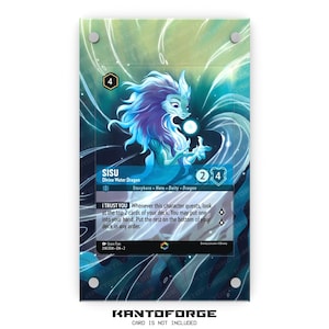 Sisu - Dragon d'eau divin (enchanté) - Grande vitrine pour oeuvres d'art Lorcana