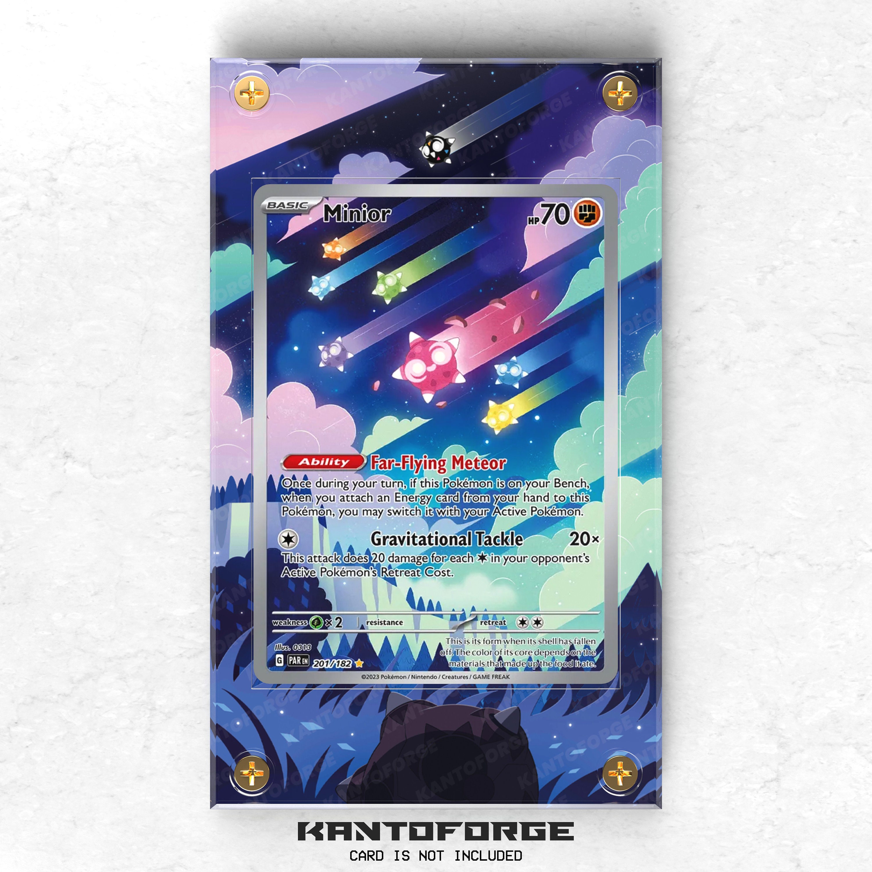 Minior 201/182 - Pokémon Extended Artwork Display Case - Etsy