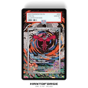 Yveltal 205/182 - PSAサイズ グレーディングカードケース 拡張アートワークディスプレイ グレードガーディアン保護付き