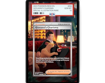 Giovanni's Charisma 204/165 - PSA Size Graded Card Case Extended Artwork Display with GradeGuardian Protection