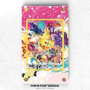Vitrina de exhibición de ilustraciones ampliadas de Pokémon, Pikachu, arte completo 160/159