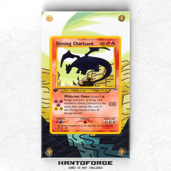 Shining Charizard 107/105 - Pokmon Extended Artwork Display Case - Etsy