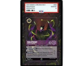 Maleficent - Mistress of All Evil (Enchanted) Chapter 3 - PSA CSG AGS Graded Card Case Extended Artwork Display with GradeGuardian