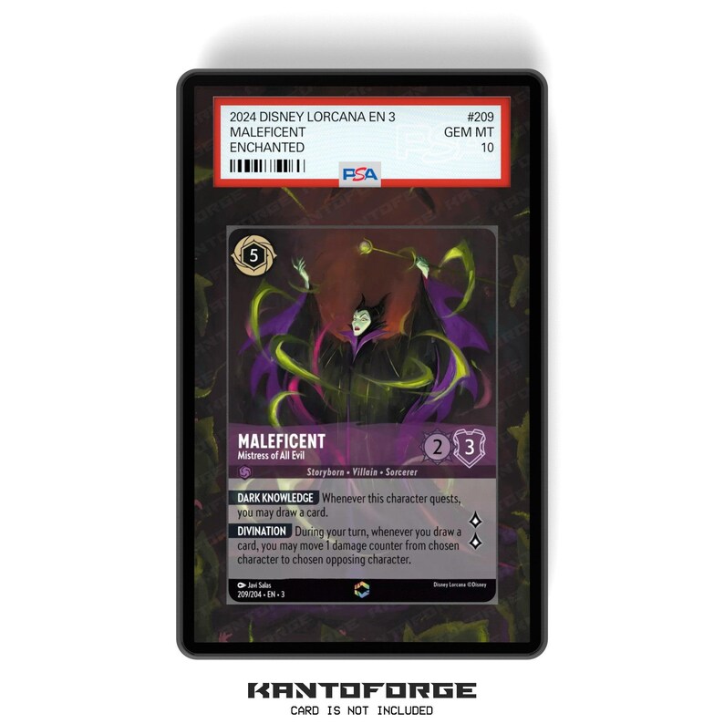 Maleficent - Mistress of All Evil (Enchanted) Chapter 3 - PSA CSG AGS Graded Card Case Extended Artwork Display with GradeGuardian image 1