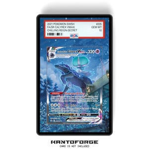 Shadow Rider Calyrex VMAX 205/198 - PSA Size Graded Card Case Extended Artwork Display with GradeGuardian Protection image 1