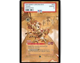 Tigger - In The Crow's Nest (Enchanted) Chapter 6 - PSA CSG AGS Graded Card Case Extended Artwork Display with GradeGuardian Protection