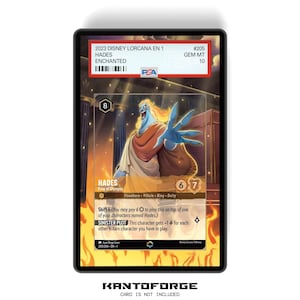 Hades - Rey del Olimpo (Encantado) Capítulo 1 - Estuche para cartas con clasificación PSA CSG AGS, exhibición de ilustraciones ampliada con protección GradeGuardian