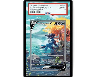 Hisuian Samurott V GG51/GG70 - PSA Size Graded Card Case Extended Artwork Display with GradeGuardian Protection