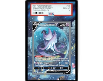 Galarian Articuno V 170/198 - PSA Size Graded Card Case Extended Artwork Display with GradeGuardian Protection