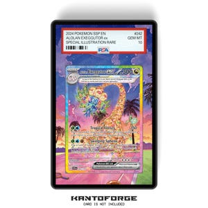 アローラナッシー ex 242/191 - PSAサイズ グレーディングカードケース 拡張アートワークディスプレイ グレードガーディアン保護付き