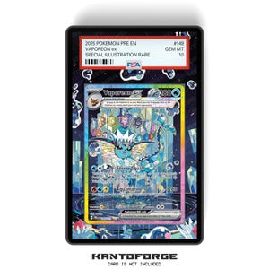 Vaporeon ex 149/131 - PSAサイズ グレーディングカードケース 拡張アートワークディスプレイ グレードガーディアン保護付き