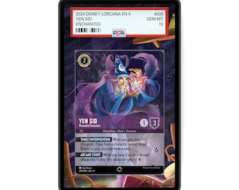Yen Sid - Powerful Sorcerer (Enchanted) Chapter 4 - PSA CSG AGS Graded Card Case Extended Artwork Display with GradeGuardian Protection