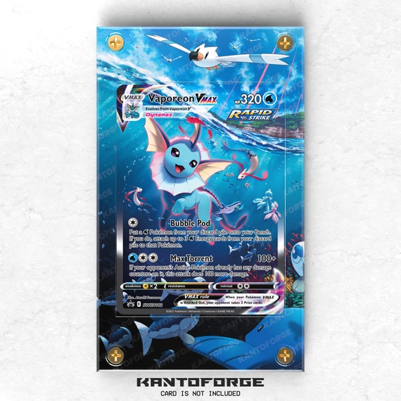 Vaporeon VMAX SWSH182 - Pokémon Extended Artwork Display Case - Etsy