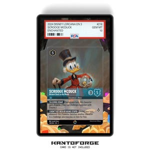 Scrooge McDuck - El pato más rico del mundo (Encantado) Capítulo 3 - Estuche de cartas con calificación PSA CSG AGS Exhibición de ilustraciones ampliada con GradeGuardian