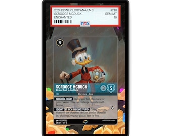 Scrooge McDuck - Richest Duck in the World (Enchanted) Chapter 3 - PSA CSG AGS Graded Card Case Extended Artwork Display with GradeGuardian