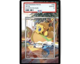 Joltik 196/182 - PSA Size Graded Card Case Extended Artwork Display with GradeGuardian Protection