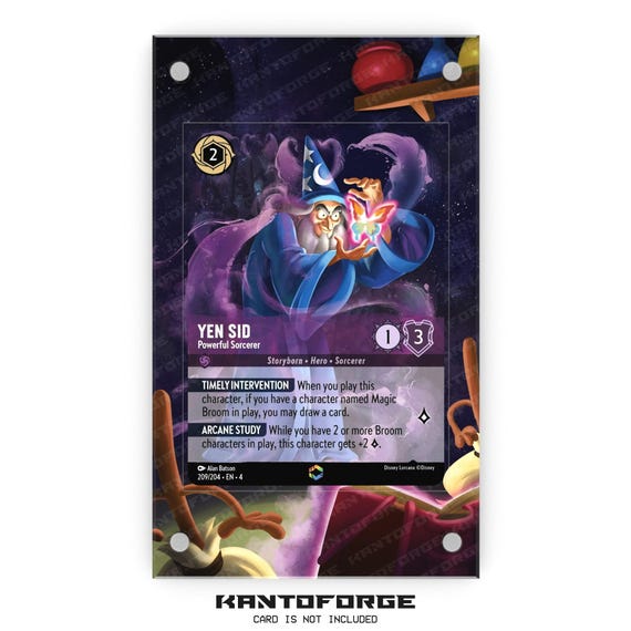 yen sid lorcana card Yen Sid - Powerful Sorcerer (enchanted) - Lorcana Extended Artwork Display  Case