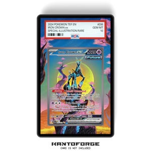 アイアンクラウン ex 206/162 - PSAサイズ グレーディングカードケース 拡張アートワークディスプレイ グレードガーディアン保護付き