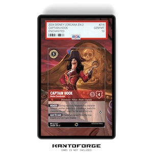 Captain Hook - Master Swordsman (Enchanted) Chapter 3 - PSA CSG AGS Graded Card Case Extended Artwork Display with GradeGuardian Protection