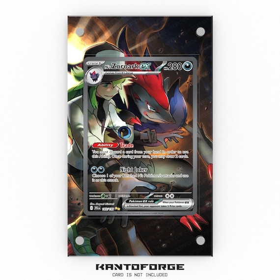N's Zoroark ex 185/159 - Pokmon Extended Artwork Display Case