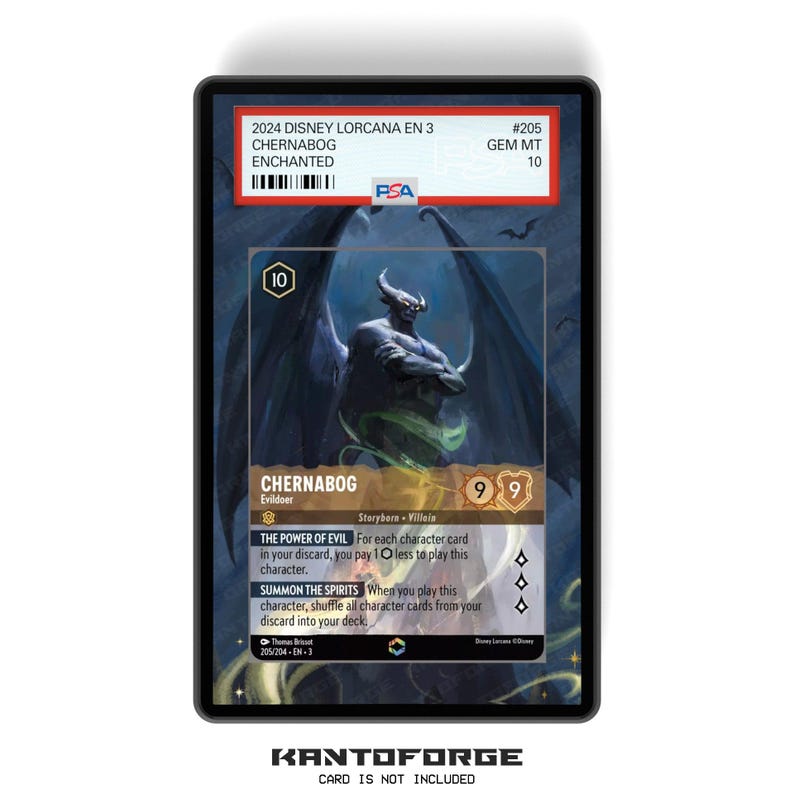 Chernabog - Evildoer (Enchanted) Chapter 3 - PSA CSG AGS Graded Card Case Extended Artwork Display with GradeGuardian Protection image 1