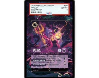 Ursula - Sea Witch Queen (Enchanted) Chapter 4 - PSA CSG AGS Graded Card Case Extended Artwork Display with GradeGuardian Protection