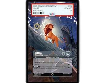 Simba - Zurückgegebener König (Verzaubert) Kapitel 1 - PSA CSG AGS Graded Card Case Erweitertes Artwork-Display mit GradeGuardian-Schutz