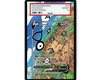 Unown V 177/195 - PSA Size Graded Card Case Extended Artwork Display with GradeGuardian Protection