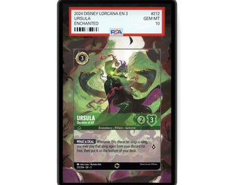 Ursula - Deceiver of All (Enchanted) Chapter 3 - PSA CSG AGS Graded Card Case Extended Artwork Display with GradeGuardian Protection