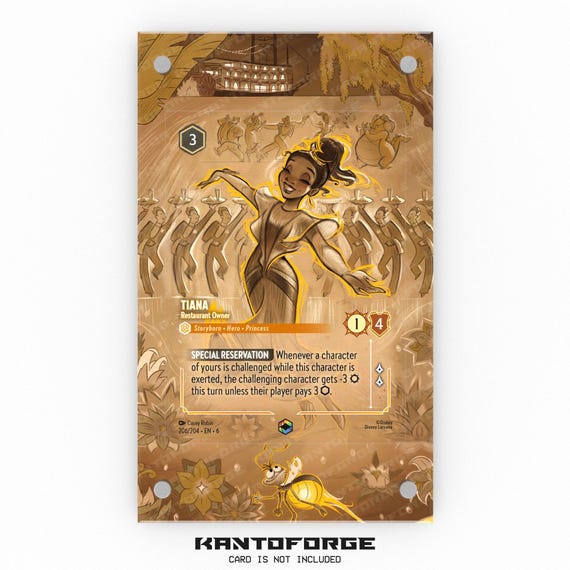 tiana lorcana card 2023 Lorcana Disney Super Rare Foil Tiana 196/204 Rise Of The Bloodborn
