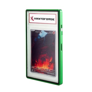 GradeGuardian - Custodia per carte collezionabili PSA in vetro temperato e protetto dai raggi UV - Verde smeraldo