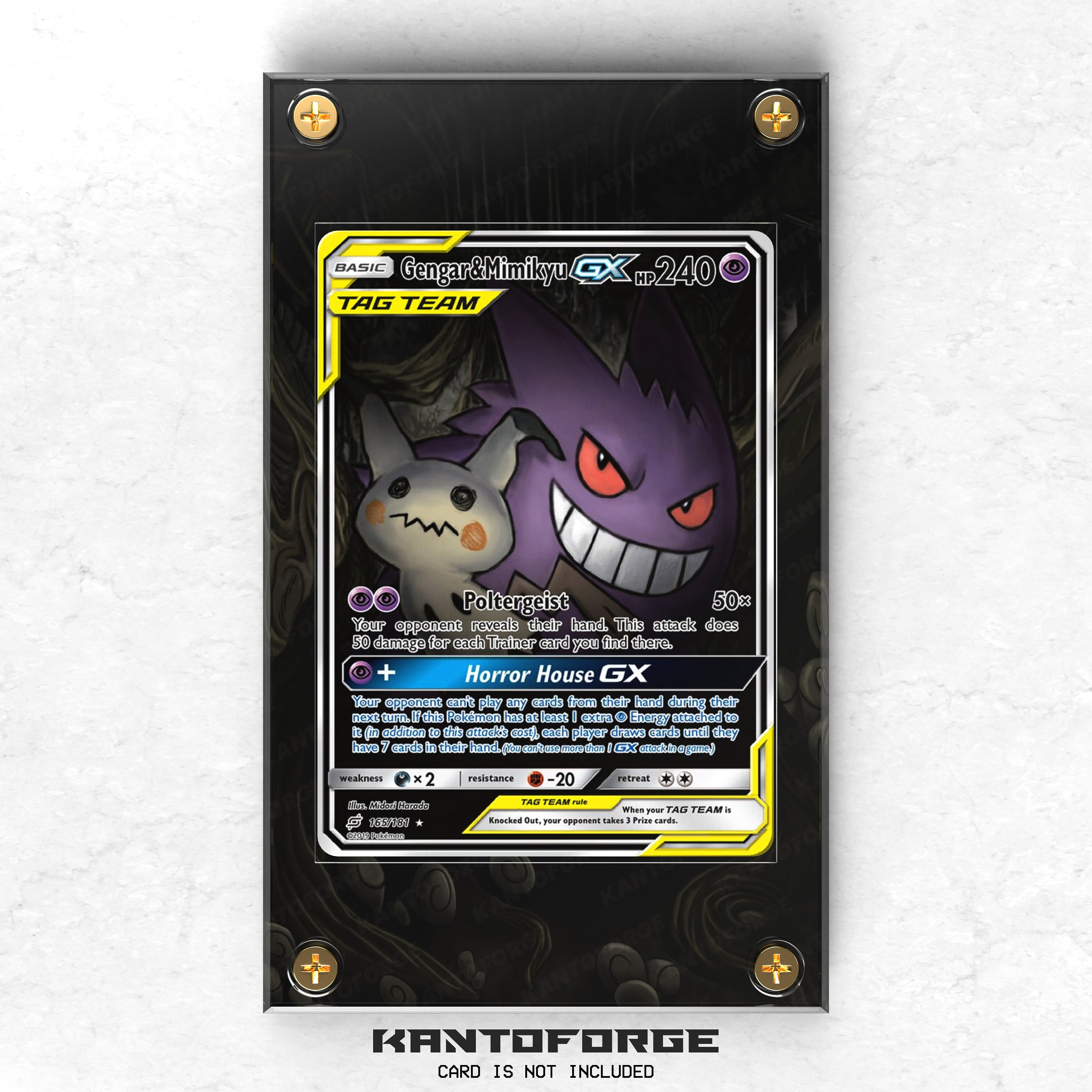 Gengar and he's bros Pikachu ash Vmax gaming shining gx ex m mega ultra  pokemon gx ex card custom holographic ancient full art v vmax