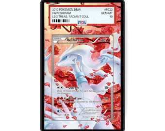 Reshiram RC22/RC25 - PSA Size Graded Card Case Extended Artwork Display with GradeGuardian Protection