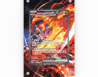 Team Rocket's Moltres ex 229/182 - Pokémon Extended Artwork Display Case