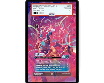 King Candy - Sweet Abomination (Enchanted) Chapter 5 - PSA CSG AGS Graded Card-hoesje Extended Artwork-display met GradeGuardian-bescherming