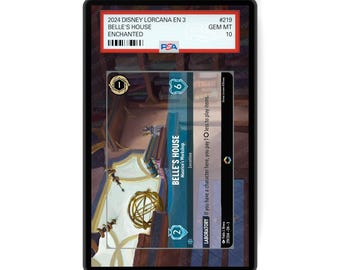 Casa de Bella - Taller de Maurice (Encantado) Capítulo 3 - Estuche de cartas con calificación PSA CSG AGS, exhibición de ilustraciones extendida con GradeGuardian