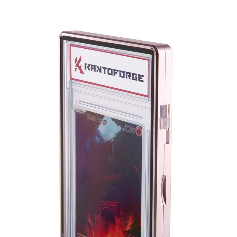 GradeGuardian - UV Protected, Tempered Glass Graded PSA Trading Card Case - Blossom Pink image 3