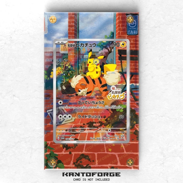 Detective Pikachu 098/SV-P | Alternate Art Custom Protective Pokemon Display Case