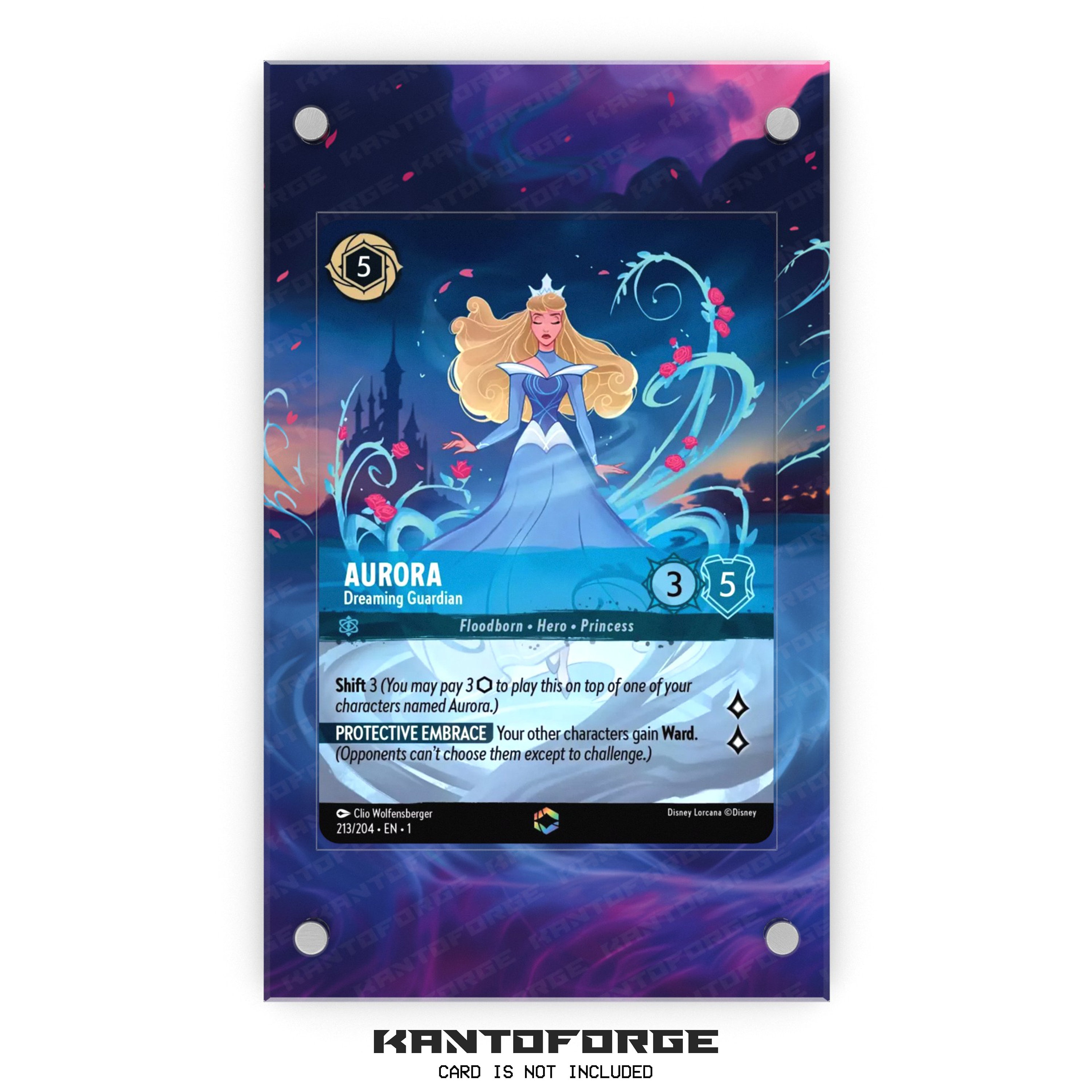 aurora lorcana card Disney Super Rare - 139/204 Mint/NM Non Foil 2 Strength this turn Aurora Briar Rose 138/204 Foil