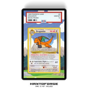 Dragonite 005 - PSAサイズ グレーディングカードケース 拡張アートワークディスプレイ グレードガーディアン保護付き