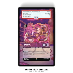Arthur - Aprendiz de mago (Encantado) Capítulo 2 - Estuche para cartas con clasificación PSA CSG AGS Exhibición de ilustraciones ampliada con protección GradeGuardian