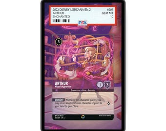 Arthur - Aprendiz de Mago (Encantado) Capítulo 2 - Estuche de cartas con clasificación PSA CSG AGS, diseño extendido con protección GradeGuardian