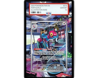 Porygon-Z 214/182 - Porte-cartes gradué de taille PSA avec affichage d'illustrations étendu avec protection GradeGuardian