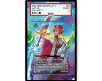 Arthur - King Victorious (Enchanted) Chapter 5 - PSA CSG AGS Graded Card Case Extended Artwork Display with GradeGuardian Protection