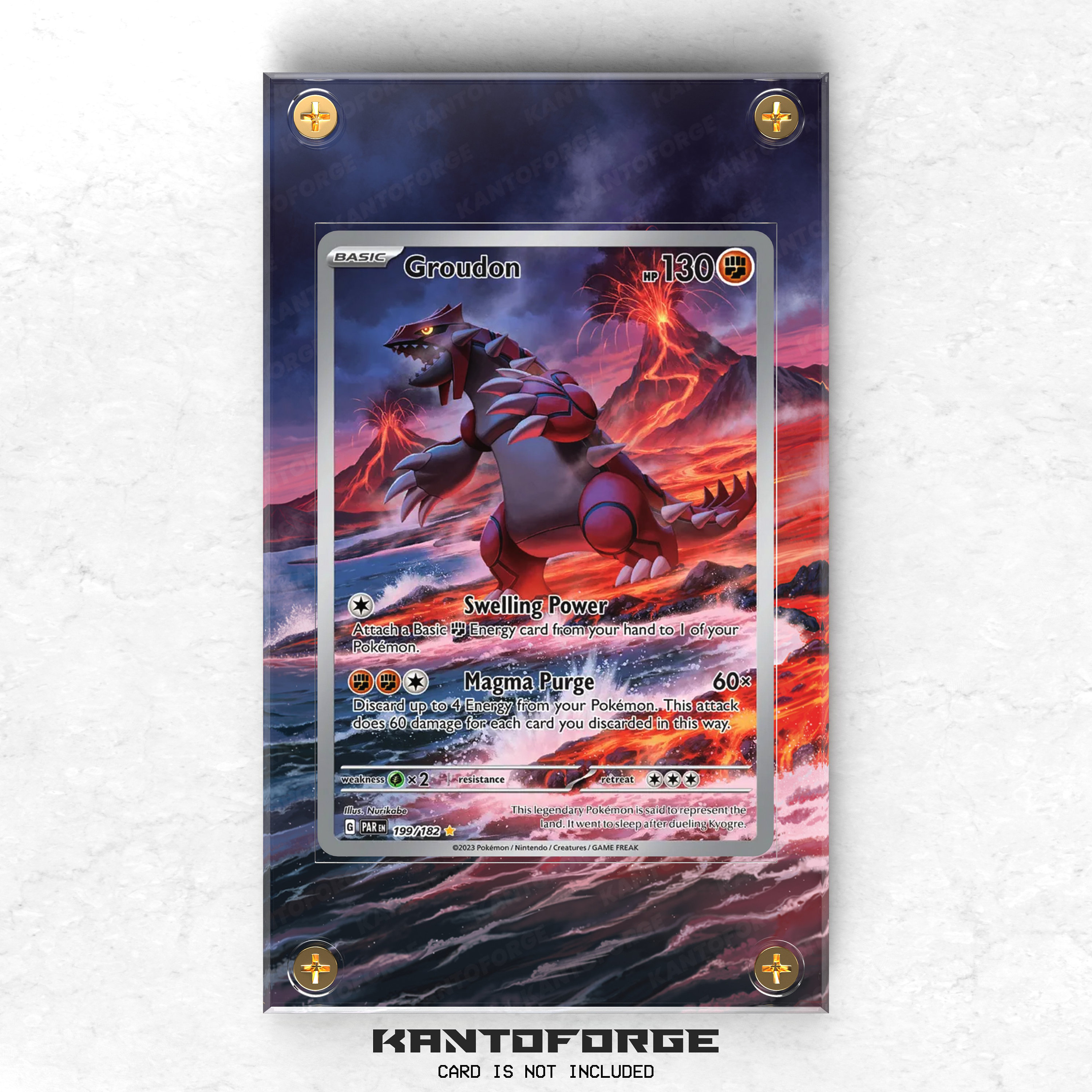 groudon pokemon card full art Team Magma's EX #15 EXTENDED Raycardza Colorless Rules Primal Reversion rule Pokemon Primal Groudon EX XY