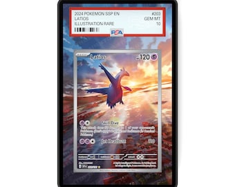 Latios 203/191  - PSA Size Graded Card Case Extended Artwork Display with GradeGuardian Protection