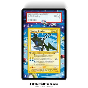 Shining Raichu 111/105 - PSA Size Graded Card Case erweitertes Artwork Display mit GradeGuardian Schutz