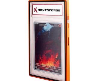 GradeGuardian - Estuche para tarjetas coleccionables de PSA con vidrio templado y protección UV - Naranja Ember