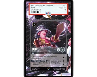 Piglet - Sturdy Swordsman (Enchanted) Chapter 4 - PSA CSG AGS Graded Card Case Extended Artwork Display with GradeGuardian Protection